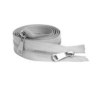 Risdany 5# 30/40/50/60/70/80cm Apertura a Doppio cursore Borsa in Stoffa con Cerniera in Metallo Argentato Accessori per Abbigliamento,Grigio,10 cm