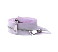 Risdany 5# 30/40/50/60/70/80cm Apertura a Doppio cursore Borsa in Stoffa con Cerniera in Metallo Argentato Accessori per Abbigliamento,Viola,20 cm