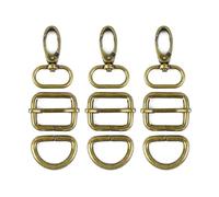 Risdany 5 Anelli a D Multiuso da 16-38 mm, Fibbie in Metallo e cursori Regolabili per Cinghie per Borse, Cinghie e Accessori Fai da Te.,16 Millimetri