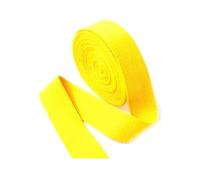 Risdany 5 Metri 20/25/32/38 mm 1,3 mm di Spessore, fettuccia di Cotone, Nastro per Cucire Abbigliamento, Cinghie in Twill,Giallo,38 mm