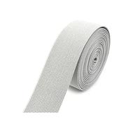 Risdany 5 Metri di Elastico da 10-50 mm, fettuccia Elastica per Pantaloni, Spallacci per Biancheria Intima, Accessori per Cucire e Abbigliamento,Grigio Argento,25 mm