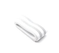 Risdany 5 Metri di Spessore 40 mm di Elastico a Strisce, Nastro Elastico in Poliestere Piatto, Accessori per Cucire Cinturino per Gonna,2Bianco Argento, 40 mm