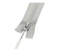 Risdany 5 Pezzi 5# 15/18/25 cm estremità Chiusa 40-80 cm Apertura in Resina con Cerniera Borsa da Cucito Giacca con Cerniera,Grigio Chiaro,OpenEnd-80 cm