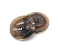 Risdany Bottoni Marroni ad Angolo Beige in Resina Smaltata da 30 mm per Cucire Cardigan da Donna, Giacche, Maglioni, Accessori Decorativi Fatti a Mano,10502 Marrone,28 mm