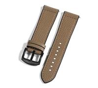 Risdany Cinturino ibrido in gomma e pelle da 20-22 mm, design universale a sgancio rapido, unisex, impermeabile e resistente al sudore.,22 millimetri