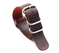 Risdany Cinturino in pelle esteso da uomo, 18-24 mm, blu/marrone/caffè, elegante e casual, adatto per cinturini di ricambio universali.,22 millimetri