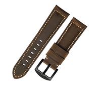 Risdany Cinturino in pelle vintage fatto a mano da 19-24 mm, regolabile, elegante e casual, adatto all'uso quotidiano.,24 millimetri