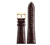 Risdany Cinturino largo in pelle da uomo, 22-2,8 mm, fibbia ad ardiglione o a farfalla, elegante e sofisticato, pezzi di ricambio disponibili.,22 millimetri