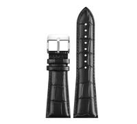 Risdany Cinturino largo in pelle da uomo, 22-2,8 mm, fibbia ad ardiglione o a farfalla, elegante e sofisticato, pezzi di ricambio disponibili.,22 millimetri