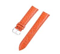 Risdany Cinturino unisex in pelle impermeabile e traspirante da 15-24 mm, comodo da indossare tutto il giorno, parti di ricambio incluse,Marrone chiaro,17 millimetri