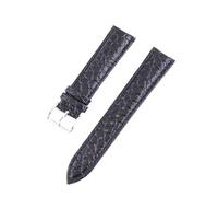 Risdany Cinturino unisex in pelle impermeabile e traspirante da 15-24 mm, comodo da indossare tutto il giorno, parti di ricambio incluse,Nero,18 millimetri