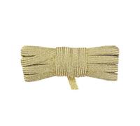 Risdany Cordoncino Elastico Piatto da 5 Metri, Cordoncino Elastico in Lattice da 6 mm, Finiture per Cucire Abiti,Scintillio d'oro,6 mm