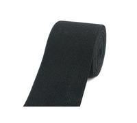 Risdany Fascia Elastica Larga 5 Metri, 6 cm, Spessa 1,8 mm, per Cucire Pantaloni, Cinture, Vestiti, Accessori Elastici,Nero,60 mm