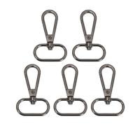 Risdany Kit di ferramenta per Borse da 5 Pezzi, Facili da installare, Anelli divisi, Bottoni Automatici, Fibbie per Portachiavi, Cinghie e Accessori Fai da Te.,25 Millimetri