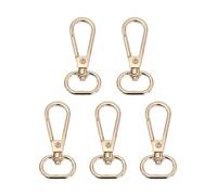 Risdany Kit di ferramenta per Borse da 5 Pezzi, Facili da installare, Anelli divisi, Bottoni Automatici, Fibbie per Portachiavi, Cinghie e Accessori Fai da Te.,15 Millimetri