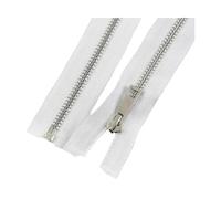 Risdany Kit di Riparazione Decorazione Abbigliamento con Cerniera di Apertura a cursore Singolo con Cerniera in Metallo da 5 Pezzi 5# 40-80 cm,40 cm