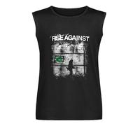 Rise Against Borders Sleeveless T-Shirt Man's Fashion Cotton Black Vest Tank Clothes M