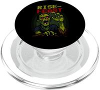 Rise And Feast, divertente Pixel Art Zombie Halloween PopSockets PopGrip per MagSafe
