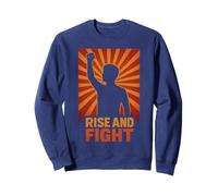 Rise And Fight Ispirational Empowerment Motivation Felpa