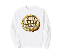 Rise Bake Repeat Funny Sourdough Bread Baking Pun Baker Felpa