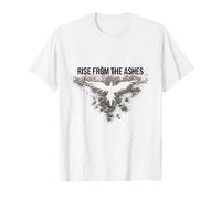 Rise from The Ashes Inspirational Cool Citazioni Graphic Design Maglietta