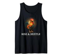 Rise & Hustle Hard Work Grind Citazione Divertente Hustler Canotta