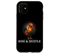Rise & Hustle Hard Work Grind Citazione Divertente Hustler Custodia per iPhone 11