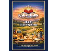 Rise & Learn Curriculum: Unit 7 - Beginning Blends (Units 7-12 Blends & Digraphs Series): 1st Grade Phonics Curriculum • L-Blends Practice • Reading, Writing, Fluency & Mastery Worksheets: 1