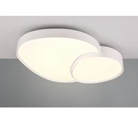 RISE PLAFONIERA A LED 45W 5300lm, 2700 - 6500K FORMA ORGANICA GRANDE BIANCA CON TELECOMANDO MULTIFUNZIONE L. 77CM DIMMERABILE