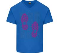 Rise & Run Maglietta In Cotone A V Per Uomo Da Corsa Cross Country Marathon