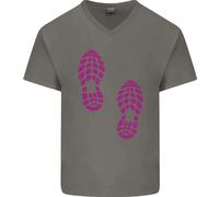 Rise & Run Maglietta In Cotone A V Per Uomo Da Corsa Cross Country Marathon