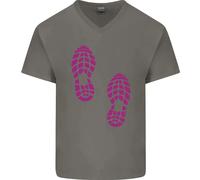 Rise & Run Maglietta In Cotone A V Per Uomo Da Corsa Cross Country Marathon