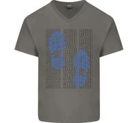 Rise & Run Maglietta In Cotone A V Per Uomo Da Corsa Marathon Cross Country