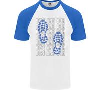 Rise & Run Running Marathon Cross Country Corridore DA UOMO S/S Baseball T-Shirt