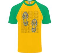 Rise & Run Running Marathon Cross Country Corridore DA UOMO S/S Baseball T-Shirt