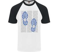 Rise & Run Running Marathon Cross Country Corridore DA UOMO S/S Baseball T-Shirt