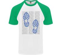 Rise & Run Running Marathon Cross Country Corridore DA UOMO S/S Baseball T-Shirt