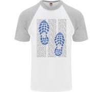 Rise & Run Running Marathon Cross Country Corridore Uomo S/S Baseball T-Shirt