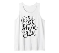 Rise & Shine Ragazza Mattina energia Messaggio Citazione per lei Canotta