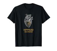 Rise Stronger Kintsugi - Cuore dorato in ceramica giapponese Maglietta