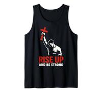 Rise Up And Be Strong Motivational Christian Cross Uomini Donne Canotta