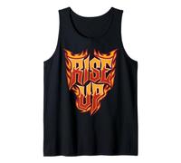Rise Up Motivational Flames Pompiere Pompiere Uomo Donna Canotta
