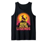 Rise with The Legends Tramonto Lupo Montagna Design Canotta