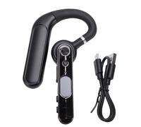 Risegun Auricolare Bluetooth con tasto muto Display digitale Gancio singolo per l'orecchio Auricolare aziendale wireless con cancellazione del rumore AI per chiamate in ufficio Mat