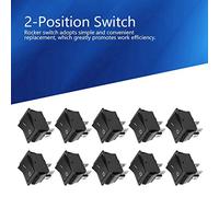 Risegun Interruttore a levetta a 2 posizioni, interruttore on/off, 10 pezzi, accessori industriali resistenti al calore KCD4 a 4 pin