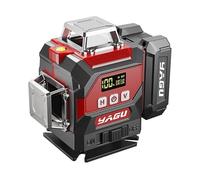 Risegun Laser a linee incrociate con treppiede, livella laser 4D 16 linee verdi, livella laser 4 x 360 ° autolivellante per interni, cantiere, 3600 mAh x 3 batterie ricaricabili