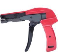 Risegun Pistola per fascetta stringicavo in nylon e plastica, strumento per fascette con taglio automatico a filo, tenditore professionale e taglierina per fascette in nylon da 2,4-4,8 mm