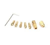 Risegun Set di adattatori per mandrino per trapano elettrico, 7 pezzi, 0,5 m, micro elicoidali, 3,17 mm, per trapano