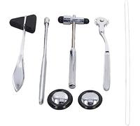 Risegun Set martello neurologico in acciaio inossidabile multifunzionale portatile Set di 5PCS per l'esame del sistema nervoso