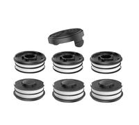 RISELION Bobina di filo 3405685 compatibile con ALDI Gardenline GLR GLT e Einhell decespugliatore GC-ET 4530, bobina di filo di ricambio 8,3 m, lunghezza Ø 1,65 mm (6 bobine di trimmer + 1 copertura